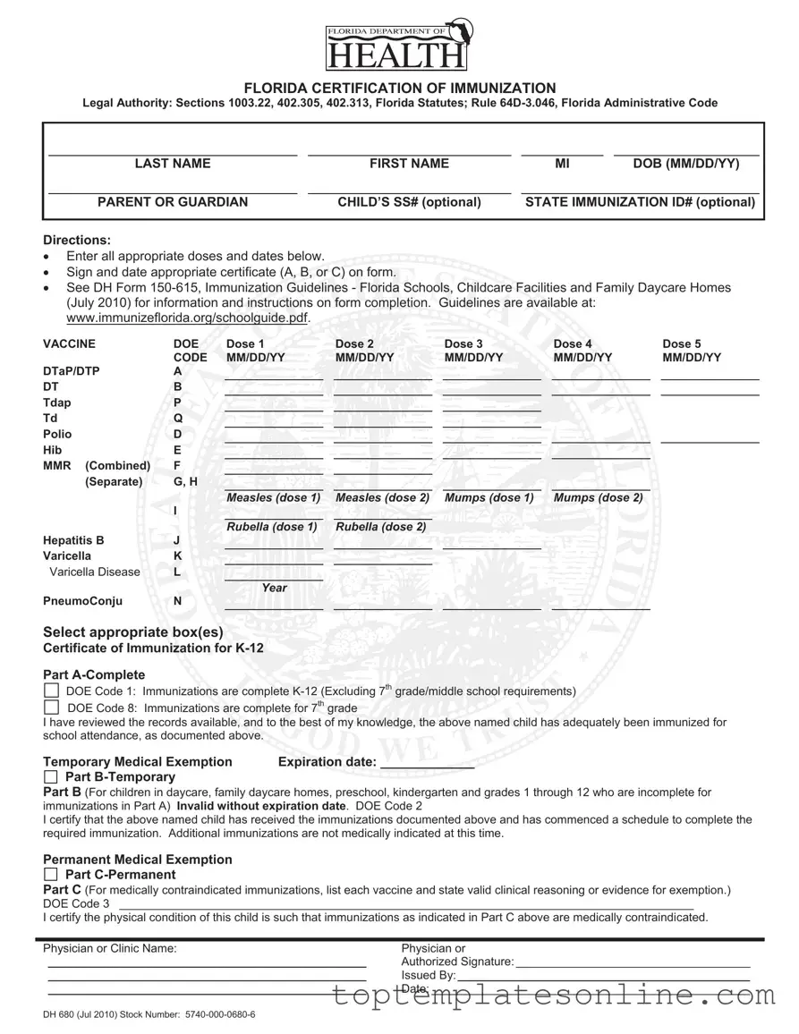 Fillable 680 Form
