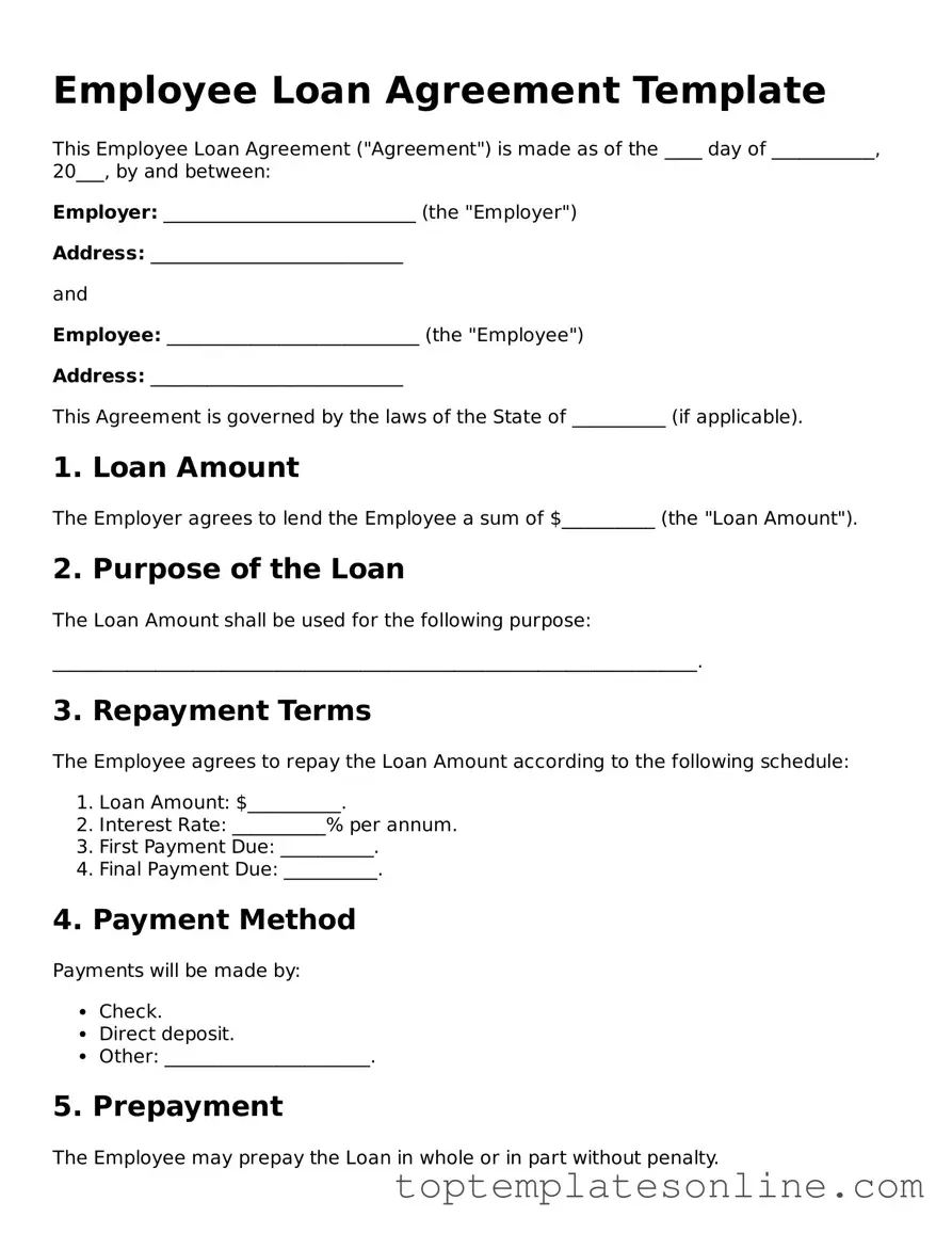 Attorney-Approved Employee Loan Agreement Form