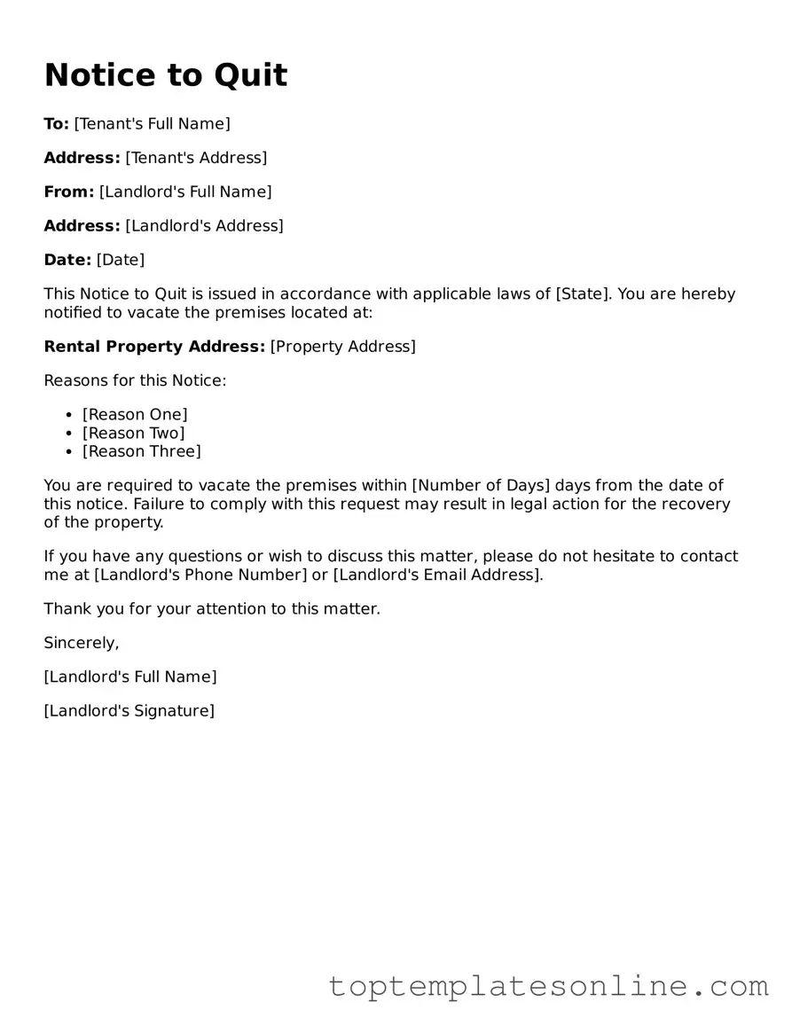 Attorney-Approved Notice to Quit Form