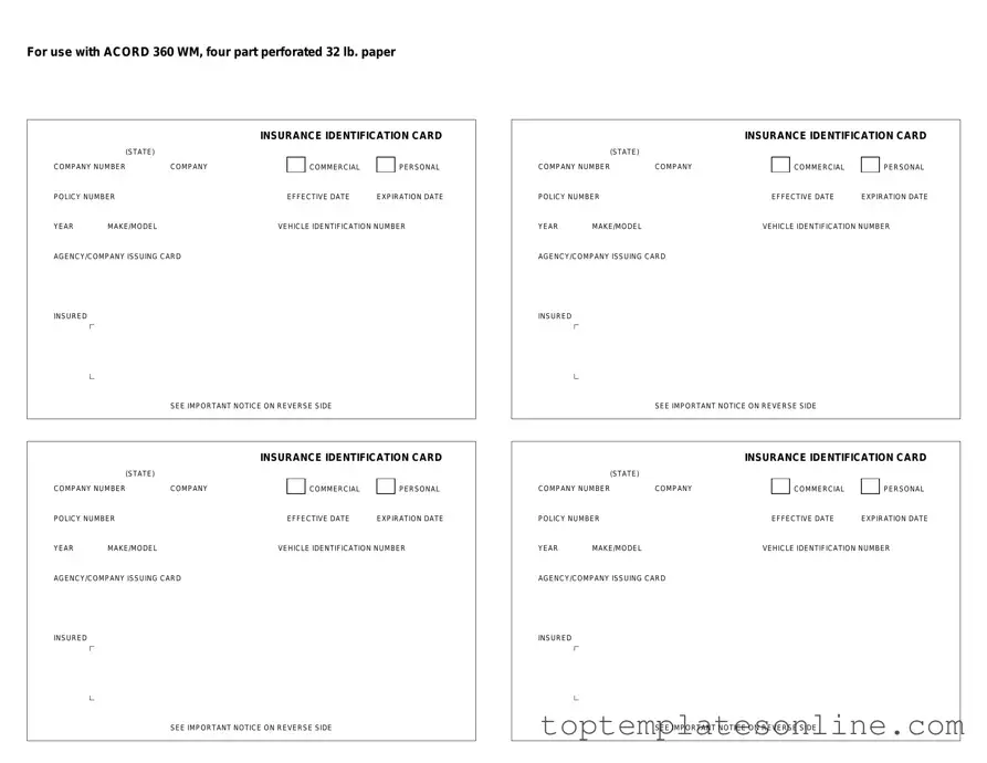 Fillable Acord 50 WM Form
