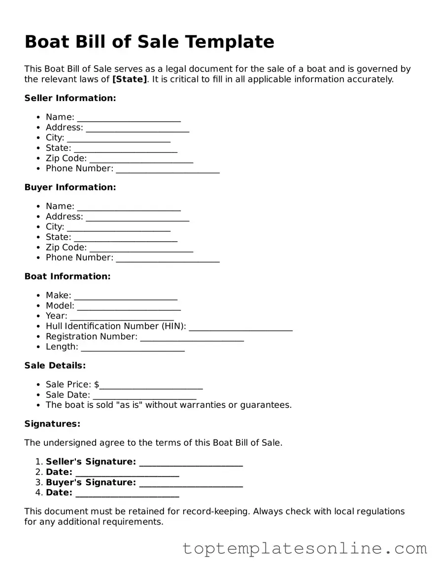 Attorney-Approved Boat Bill of Sale Form