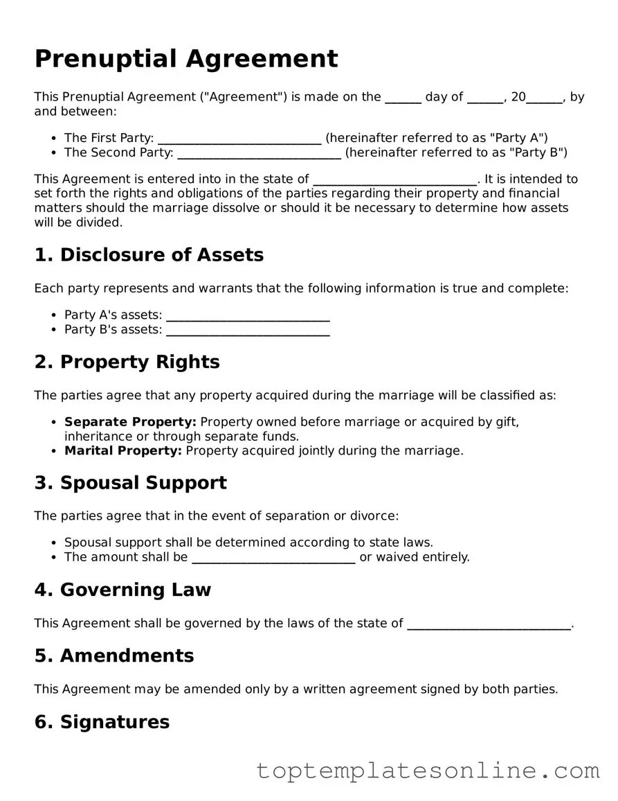 Attorney-Approved Prenuptial Agreement Form