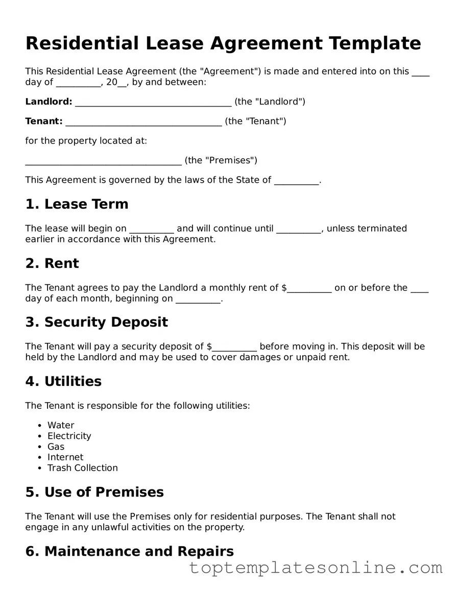 Attorney-Approved Lease Agreement Form