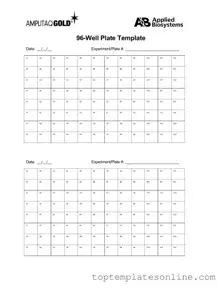 Fillable 96 Well Form