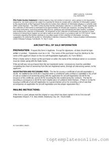 Fillable Aircraft Bill of Sale AC 8050-2 Form