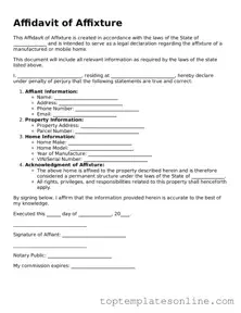 Attorney-Approved Affidavit of Affixture Form