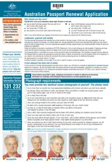 Fillable Australian Passport Renewal Form