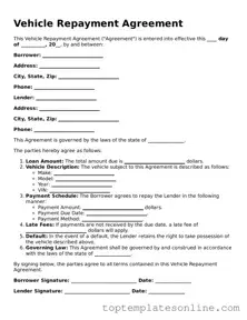 Attorney-Approved Vehicle Repayment Agreement Form
