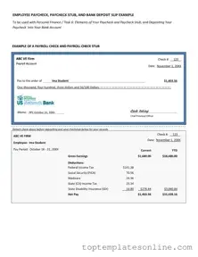 Fillable Payroll Check Form