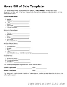 Attorney-Approved Horse Bill of Sale Form