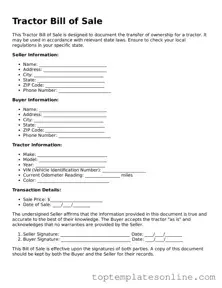 Attorney-Approved Tractor Bill of Sale Form