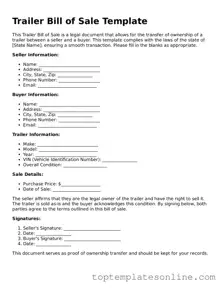 Attorney-Approved Trailer Bill of Sale Form