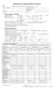 Fillable Broker Price Opinion Form