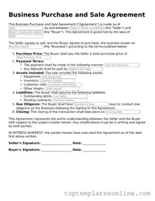 Attorney-Approved Business Purchase and Sale Agreement Form