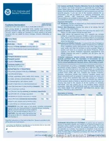 Fillable CBP 6059B Form