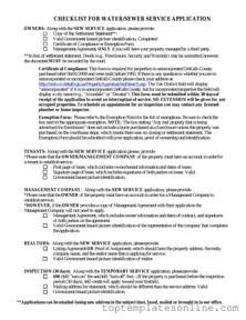 Fillable Dekalb County Water Application Form