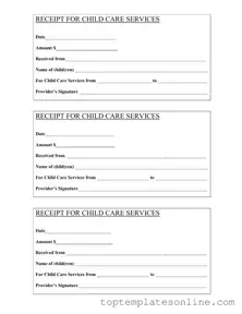 Fillable Childcare Receipt Form