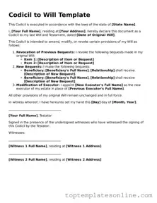 Attorney-Approved Codicil to Will Form