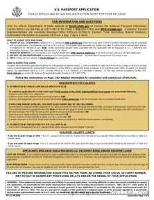 Fillable DS-11 U.S. Passport application Form