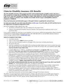 Fillable EDD DE 2501 Form
