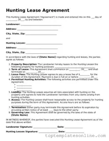 Attorney-Approved Hunting Lease Agreement Form