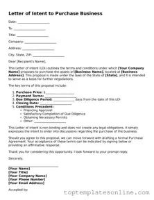 Attorney-Approved Letter of Intent to Purchase Business Form