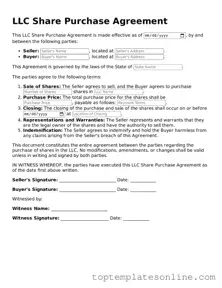 Attorney-Approved LLC Share Purchase Agreement Form
