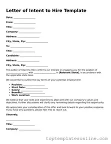 Attorney-Approved Letter of Intent to Hire Form