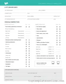 Fillable Lyft Inspection Form