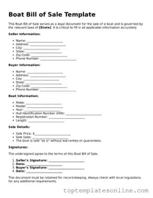 Attorney-Approved Boat Bill of Sale Form