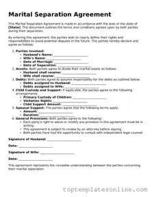 Attorney-Approved Marital Separation Agreement Form