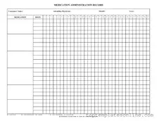 Fillable Medication Administration Record Sheet Form