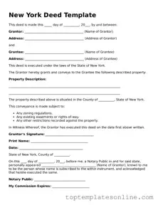 Blank Deed Template for New York State