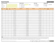 Fillable Electrical Panel Schedule Form