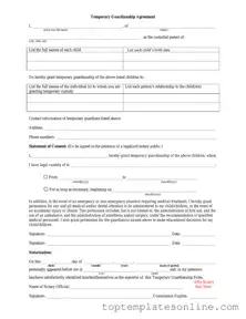 Fillable Temporary Custody Form