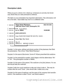 Fillable Prescription Label Form