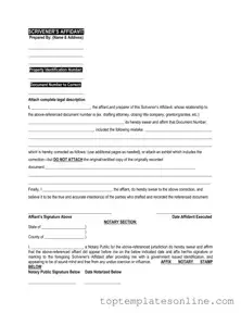 Fillable Scrivener's Affidavit Form