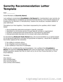Attorney-Approved Sorority Recommendation Letter Form