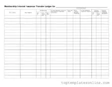 Fillable Membership Ledger Form