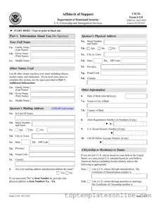 Fillable USCIS I-134 Form
