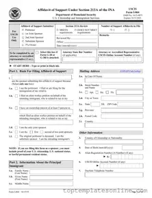 Fillable USCIS I-864 Form