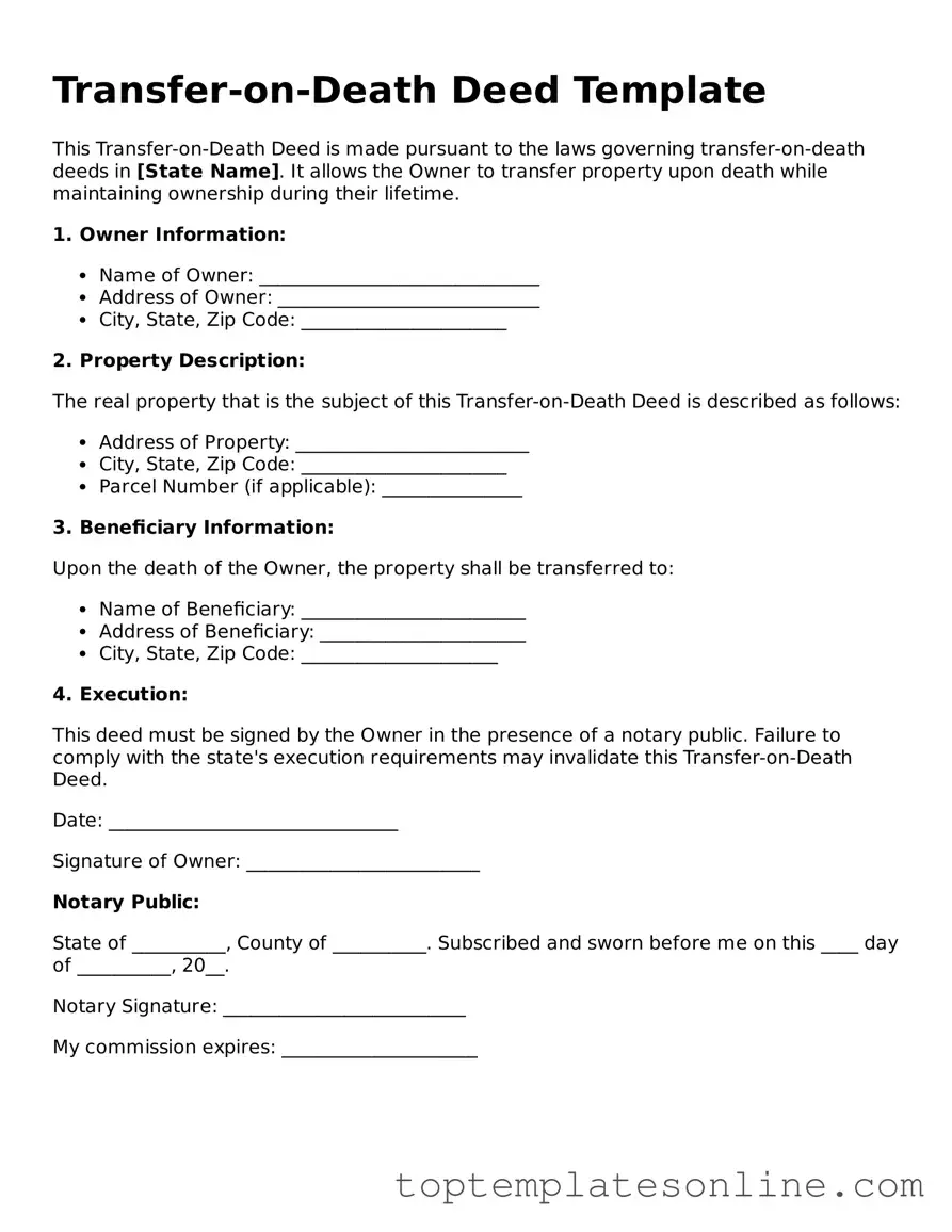 Attorney-Approved Transfer-on-Death Deed Form