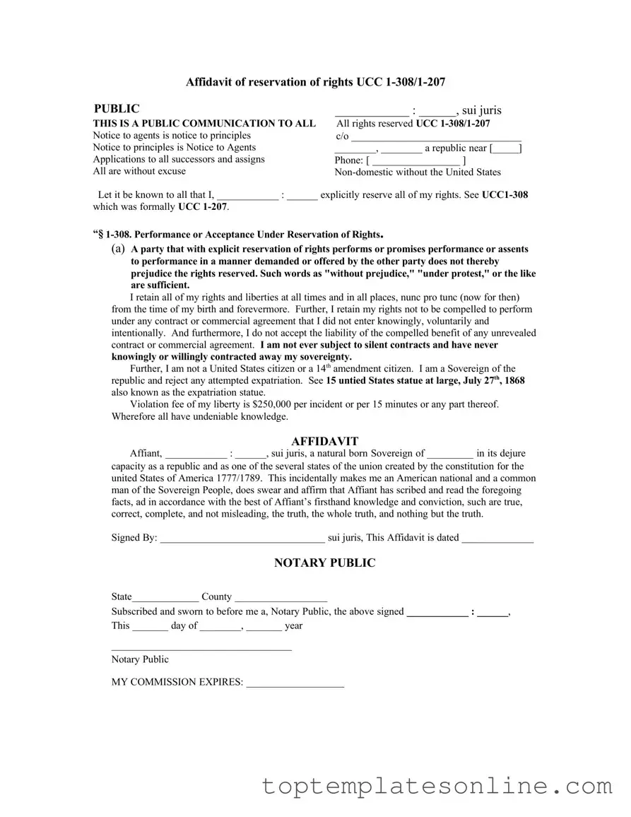 Fillable Ucc 1 308 Form